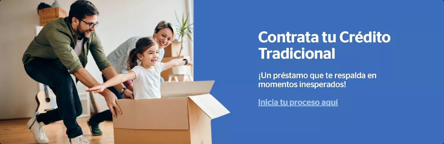 Crédito Tradicional. Obtén tu préstamo en línea de forma fácil y segura.